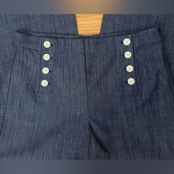 LOFT Curvy Mariner Trouser Pants in Refined Denim Size 12 - Picture 5 of 8